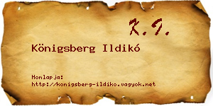 Königsberg Ildikó névjegykártya